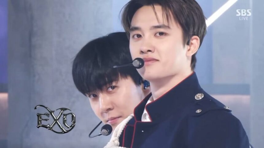 EXO насмешили фанатов своими забавными трюками на шоу Inkigayo EXO насмешили фанатов своими забавными трюками на шоу Inkigayo